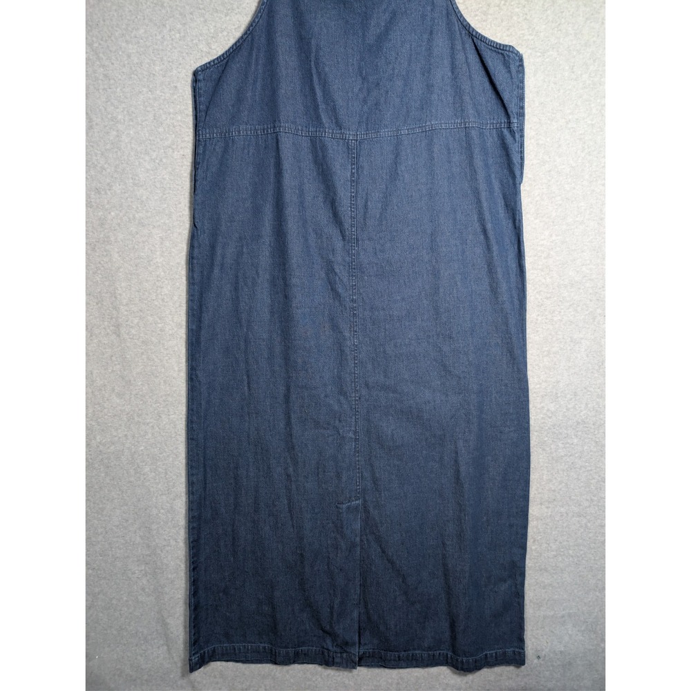Westbound Pinafore Jumper Dress Medium Christmas Plaid Denim Holiday Festive - Picture 7 of 15